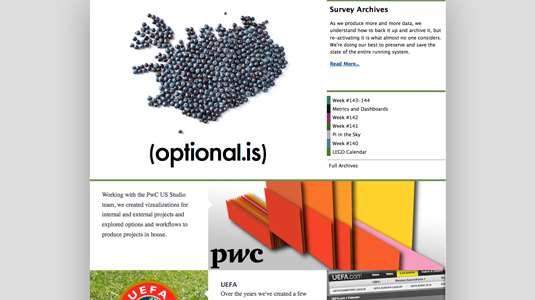 The (optional.is) website uses the same principles to generate accent colours for the different categories