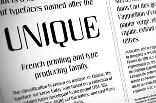 Free fonts: Unique