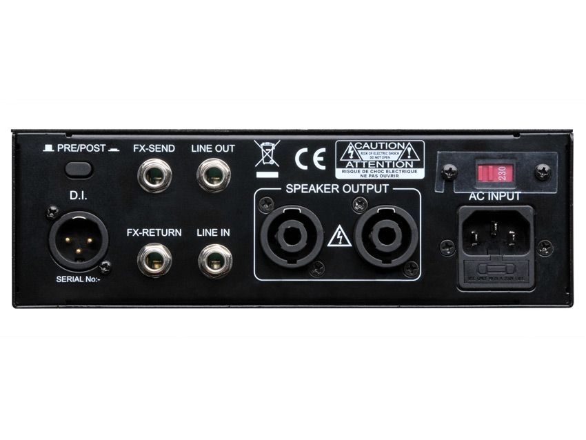 The rear panel offers flexible connectivity