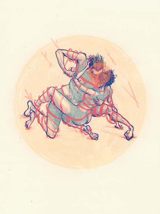 Proximity is the first illustration of four that explore the theme of lovers