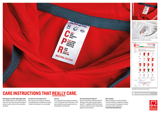 Brand Impact Awards - BHF: Care Instructions That Care, by The Partners