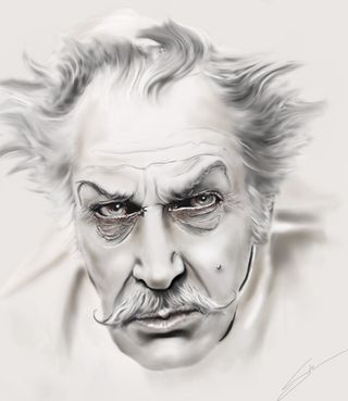 An image of Vincent Price by one of the best horror artists