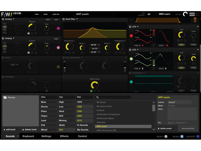 Circle's clean GUI is one of its biggest selling points.