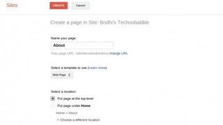 4. Create a page