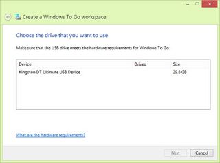 Use the wizard in Windows 8 Enterprise to make Windows To Go USB sticks