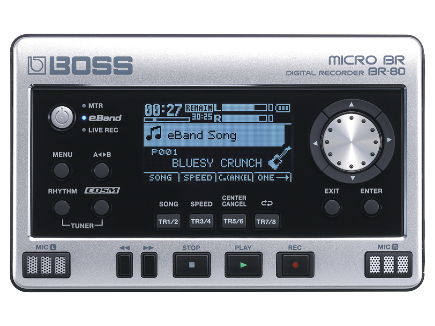 The built-in USB port means that the BR-80 can be used as an audio interface.