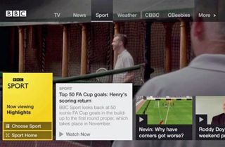 BBC Sport YouView app