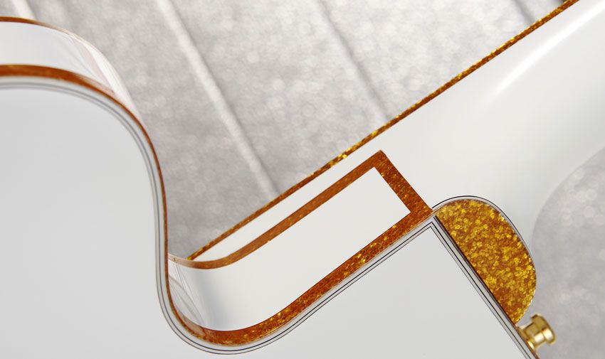 If you're in for some bling, this single-cut obliges with its gold sparkle binding