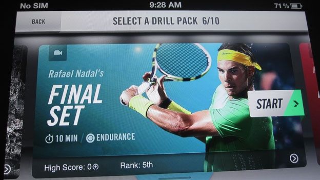Nike+ Training iPhone app star drill pack Rafa Nadal