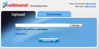 Send large files: WikiSend