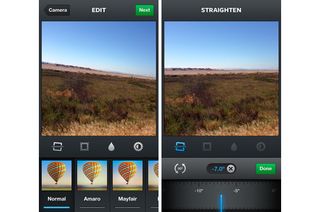 Photo straightening is another feature of the update, but only for iOS