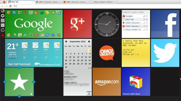 Awesopme New Tab Page