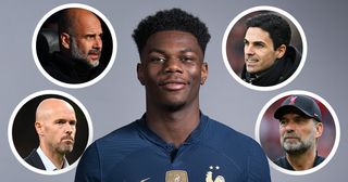 Liverpool, Manchester United, Manchester City and Arsenal target Aurelien Tchouameni of Real Madrid and France poses during the official FIFA World Cup Qatar 2022 portrait session on November 17, 2022 in Doha, Qatar.