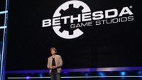 LOS ANGELES, CALIFORNIA - JUNE 09: Todd Howard, Director and Executive Producer at Bethesda Game Studios, speaks during the Bethesda E3 Showcase at The Shrine Auditorium on June 09, 2019 in Los Angeles, California. (Photo by Christian Petersen/Getty Images)