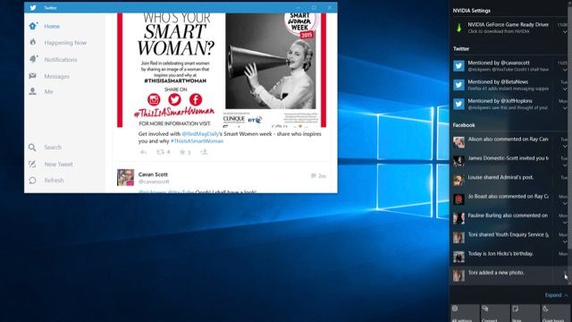 Windows 10 Action Centre