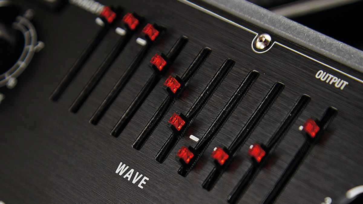 Knobs control volume, intensity and speed, and there are 10 wave sliders