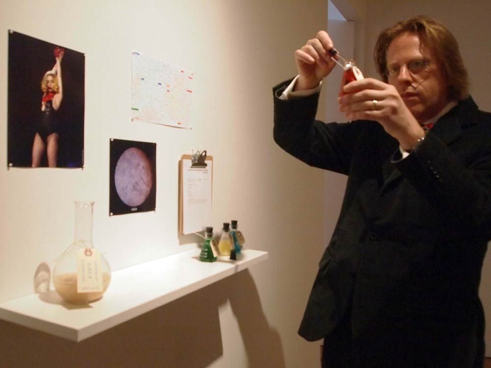 At San Francisco&#039;s Modernism gallery, conceptual artist Jonathon Keats looks over some of the components used to epigenetically clone Lady Gaga