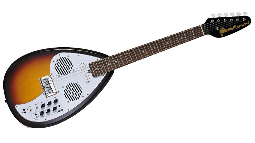 The tear-dropped shaped Apache I, based on the classic Vox Mark shape