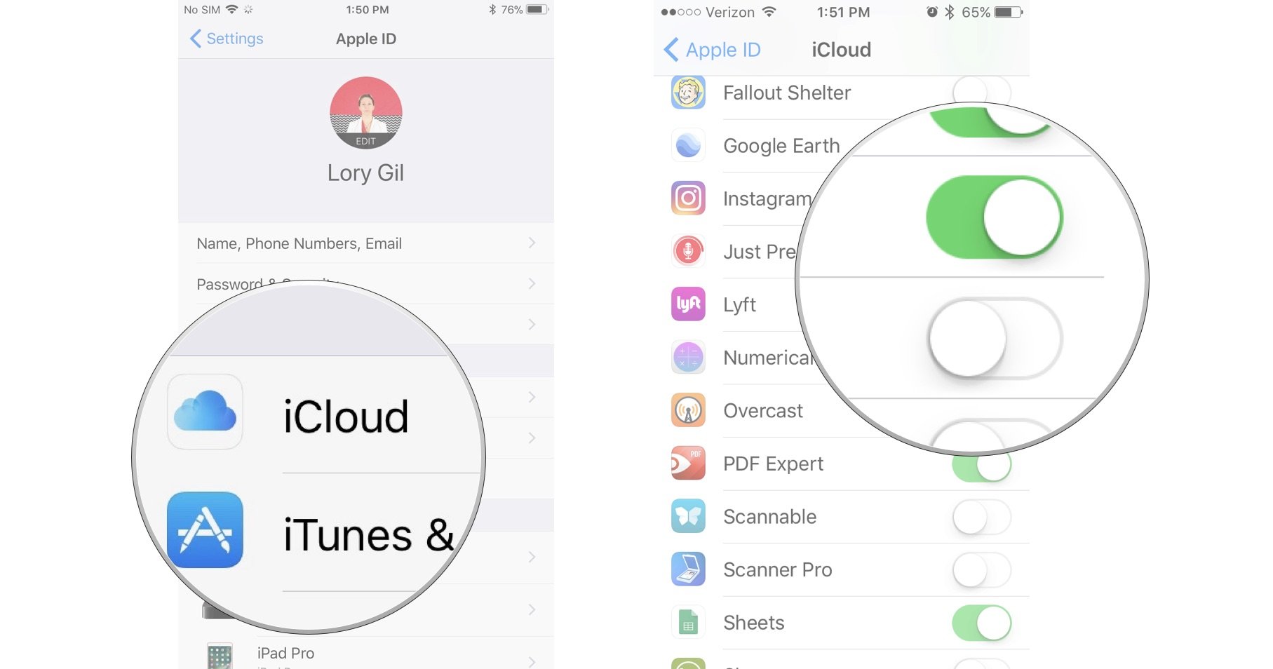 Данные с icloud на андроид. Прокручивающийся список c затемнением UX.