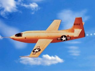 The Bell X-1 broke the sound barrier with Col. Chuck Yeager at the controls on Oct. 14, 1947.