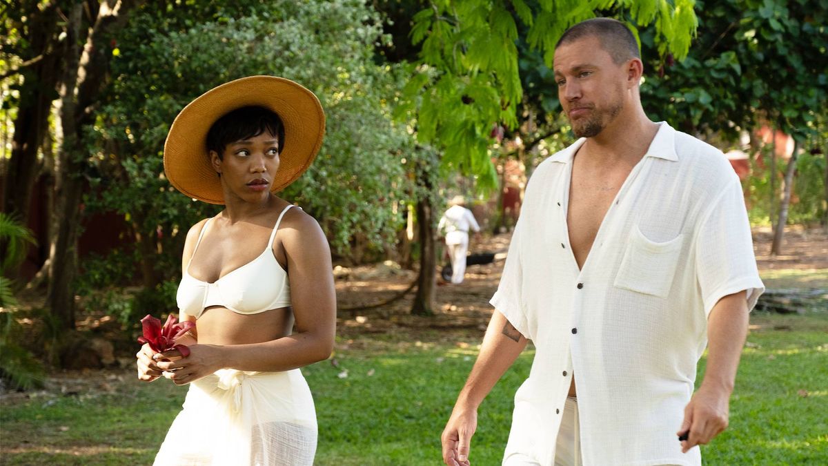 Naomi Ackie and Channing Tatum in &quot;Blink Twice&quot; (2024)