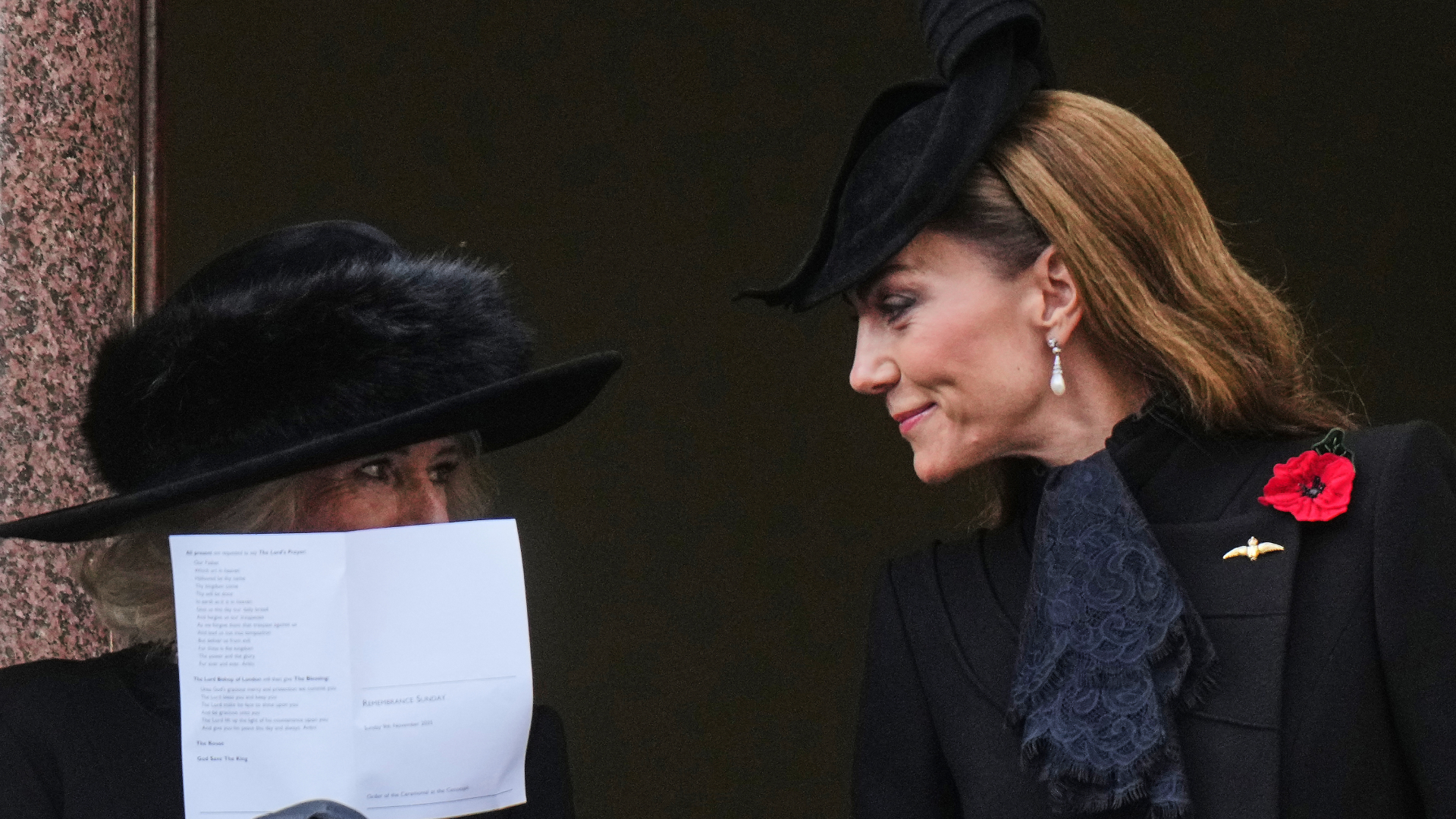 Queen Camilla makes a secret comment to Kate Middleton on Remembrance Sunday at the Cenotaph