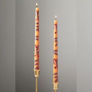 Handpainted Harvest Taper Candles