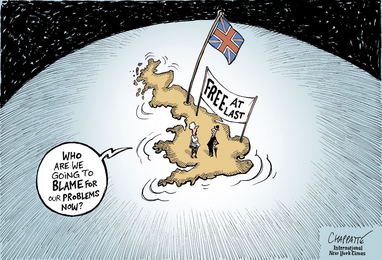 Political cartoon World Brexit