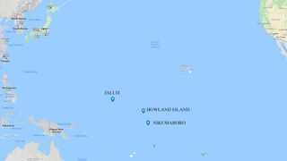 The distance between Jaluit Atoll, where the photo was taken, and Howland Island, where Amelia Earhart was supposed to land. Some researchers suspect that Earhart landed on Nikumaroro.