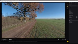 Insta360 Studio for SMO 4K Footage - this shows Log footage set to the FPV field of view.