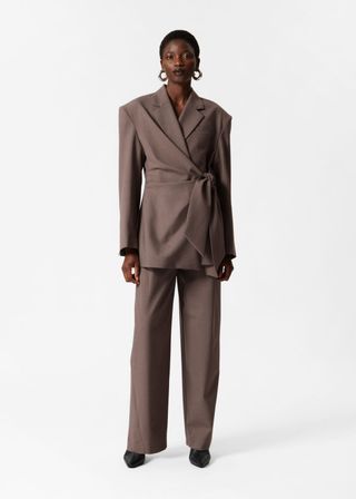 Tailored Barrel-Leg Trousers