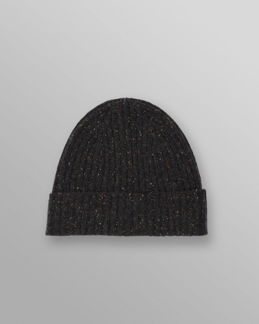 Brook - Charcoal Donegal Single Rib Wool Beanie