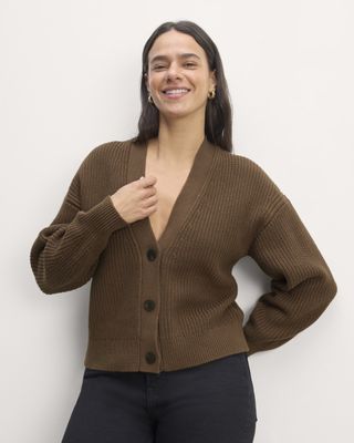 Alltags-Cardigan aus Baumwolle mit quadratischem Schnitt