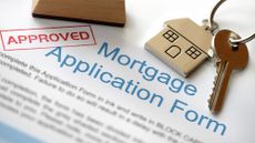 A close up of a mortgage application form