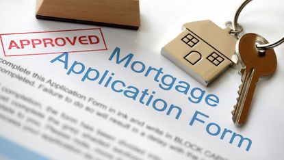 A close up of a mortgage application form