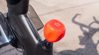 The red resistance knob on the Peloton Bike +