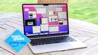 MacBook Air M2 with Prime Day logo