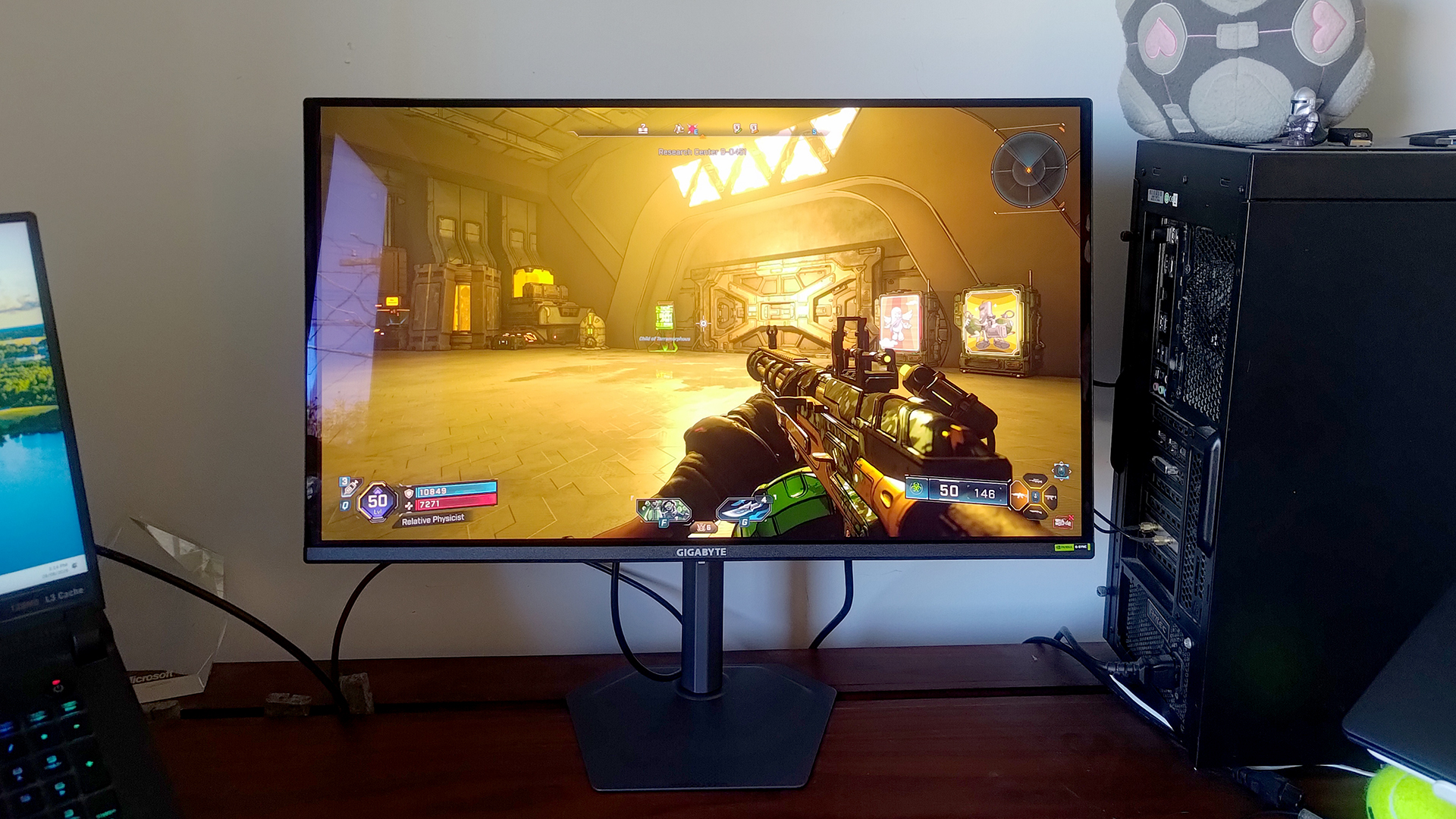 The Gigabyte GO27Q24A has a glossy screen that can show reflections