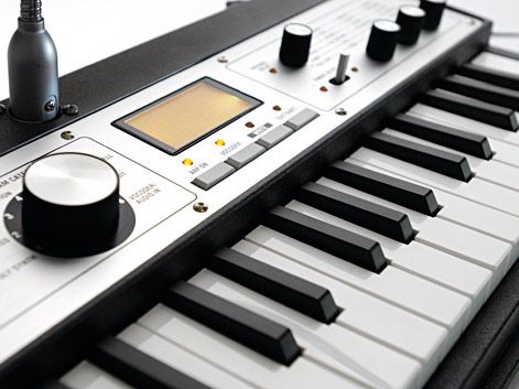 The microKorg XL looks something like a mini Fender Rhodes piano.