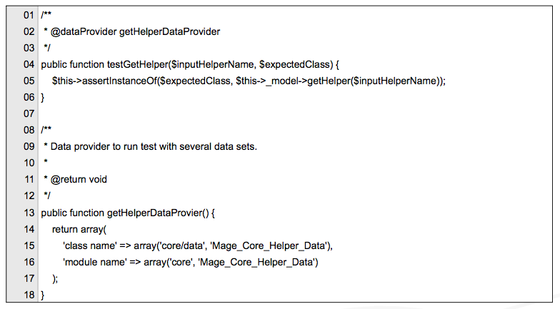 Listing 4: Data provider per annotation