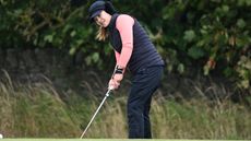 Weiwei Zhang putts at AIG Women's Open final qualifying