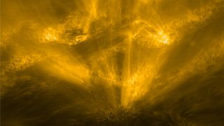 A strange geyser of hot and cold gas emanating from sun's surface revealed in latest images from Solar Orbiter