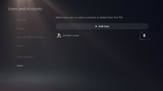 PS5 Delete Profiles