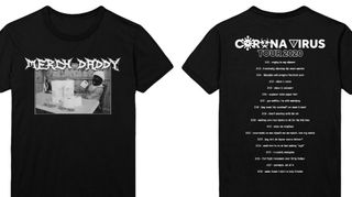 For every $20 people contribute, they'll receive one of these "Merch Daddy" t-shirts 