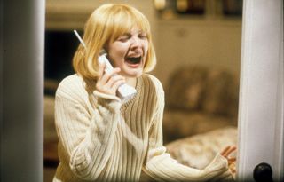 Drew Barrymore on the phone in the first scene of Scream