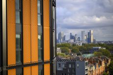 views of the Regent's View development in east london, round structure