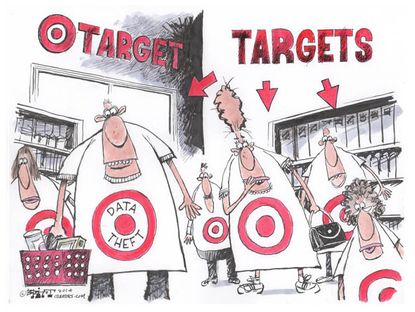 Editorial cartoon data theft Target