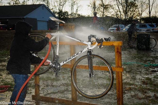 The bike wash was in full operation today