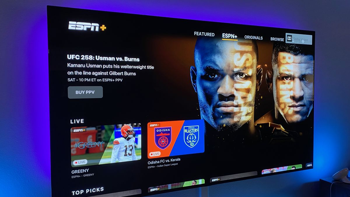 ESPN Plus app on Apple TV