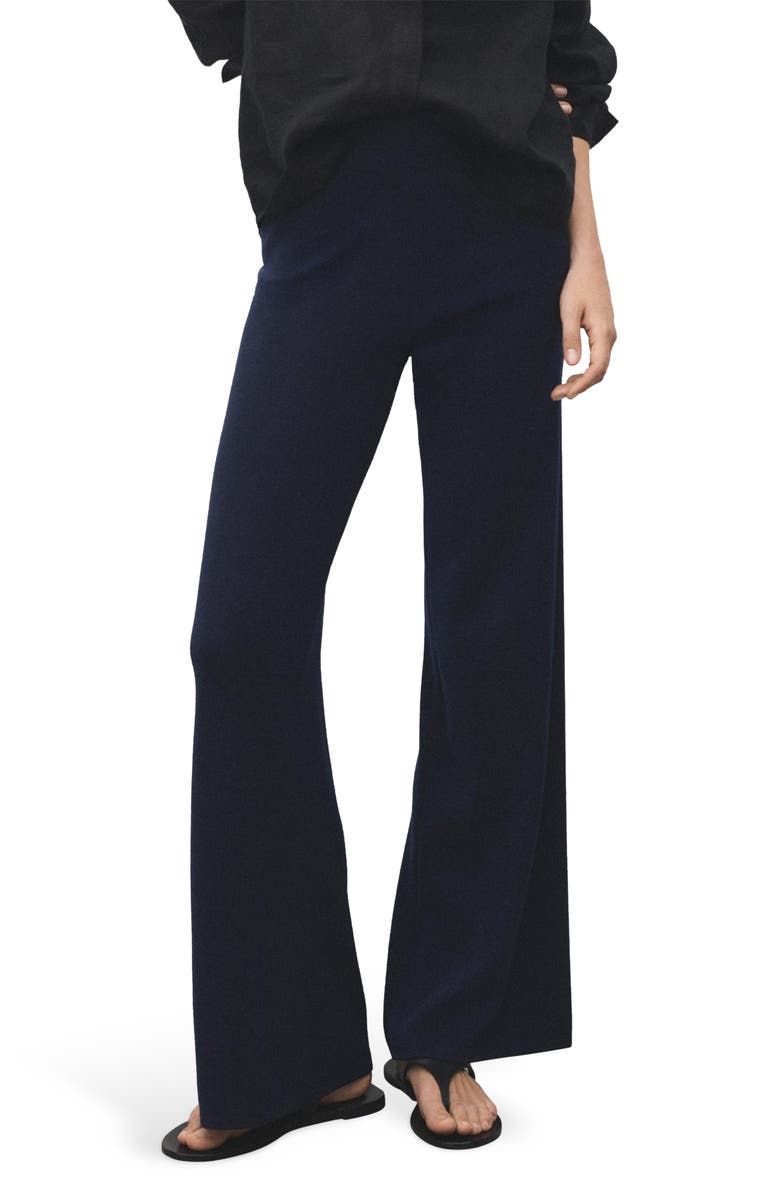 Pull-On Straight Leg Knit Pants